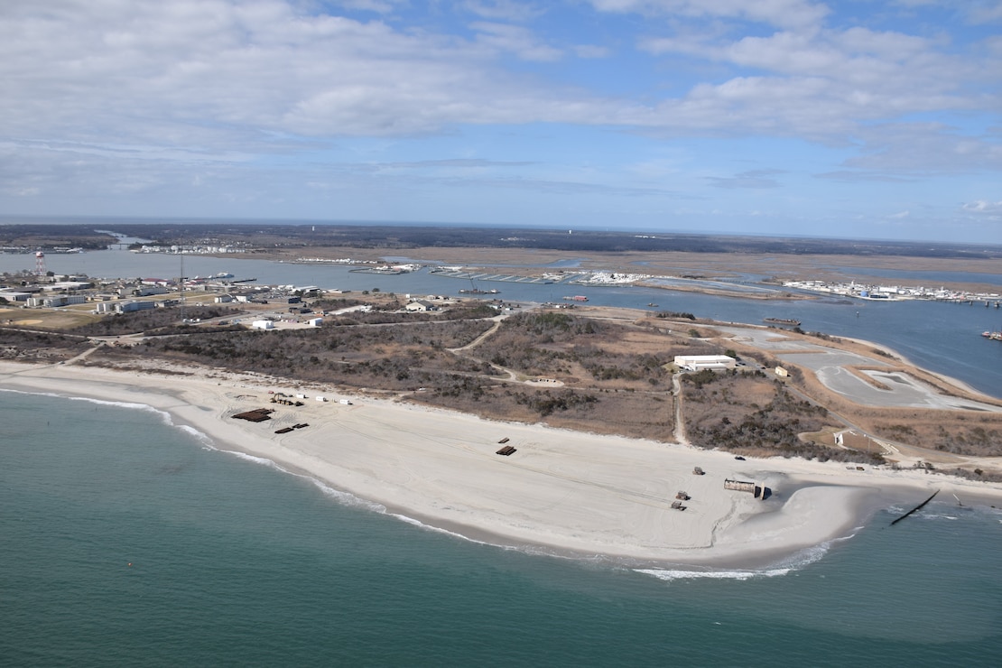 In 2017, USACE completed periodic nourishment of the Cape May to Lower Township project (Photo from February of 2017).