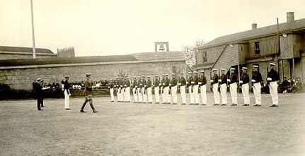 A photo of personnel at Fort Trumball