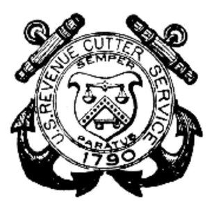 A photo of the seal of the Revenue Cutter Service