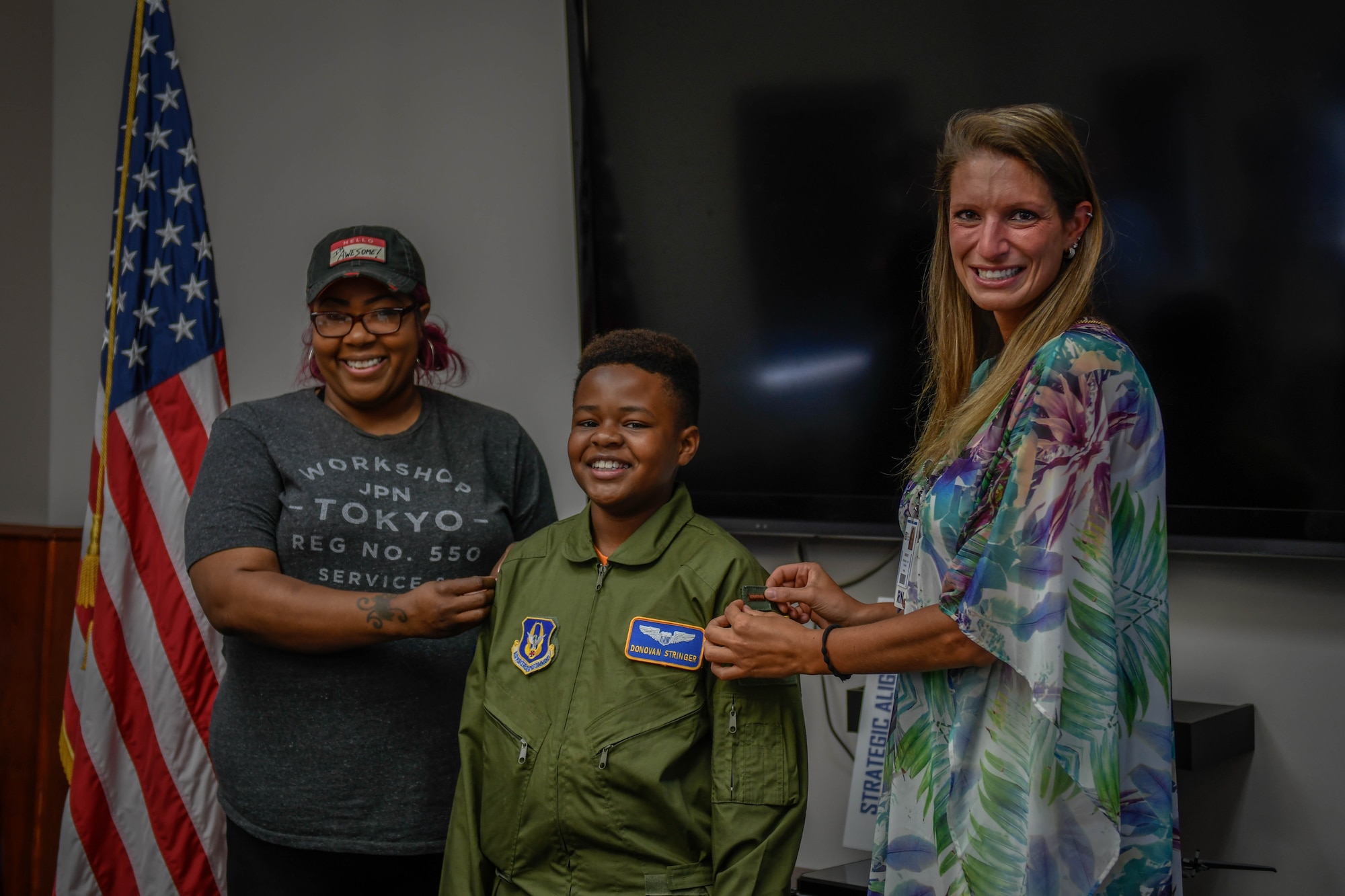 Donovan Stringer was commissioned as an honorary 2nd Lt. and made Pilot for a Day for his courageous battle against liver cancer. The 910th Airlift Wing began the Pilot for a Day program in 2000 as a community partnership with Akron Children’s Hospital and has since welcomed 66 children with chronic or life-threatening illness as honorees.