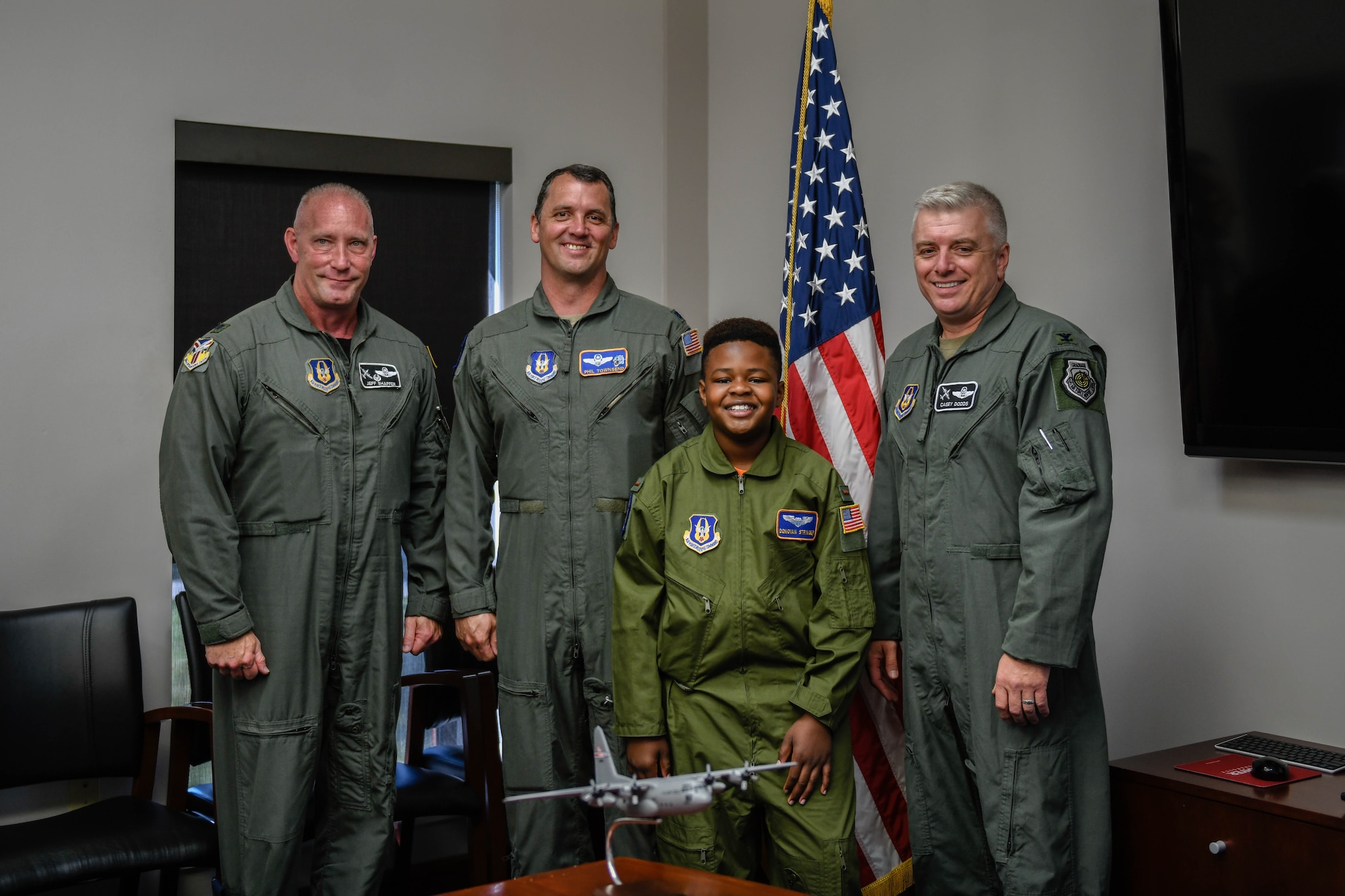 Donovan Stringer was commissioned as an honorary 2nd Lt. and made Pilot for a Day for his courageous battle against liver cancer. The 910th Airlift Wing began the Pilot for a Day program in 2000 as a community partnership with Akron Children’s Hospital and has since welcomed 66 children with chronic or life-threatening illness as honorees.