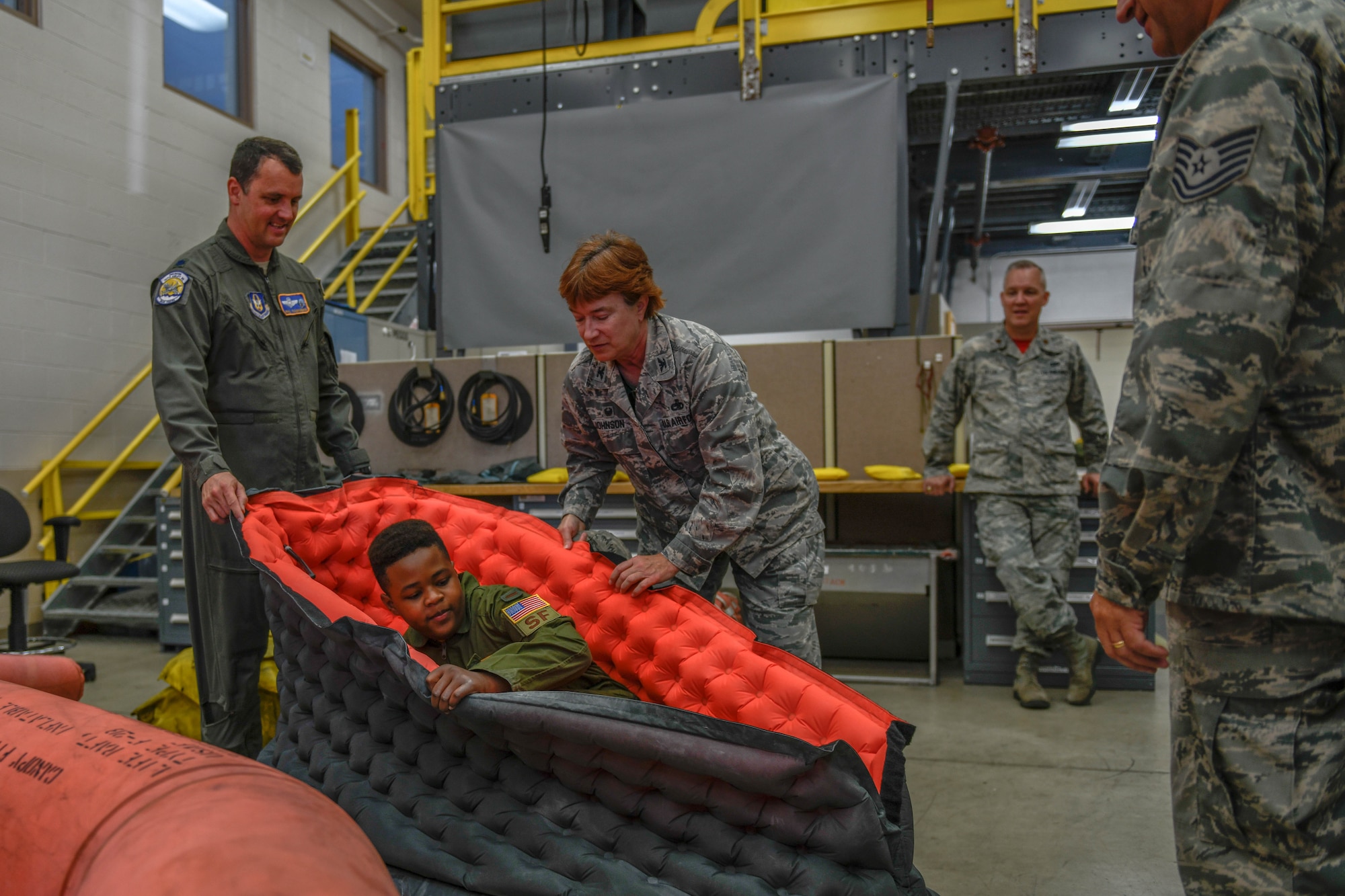 Donovan Stringer was commissioned as an honorary 2nd Lt. and made Pilot for a Day for his courageous battle against liver cancer. The 910th Airlift Wing began the Pilot for a Day program in 2000 as a community partnership with Akron Children’s Hospital and has since welcomed 66 children with chronic or life-threatening illness as honorees.