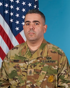 the photo is of Command Sgt. Maj. Jose Ruiz the Jacksonville Recruiting Battalion Command Sergeant Major