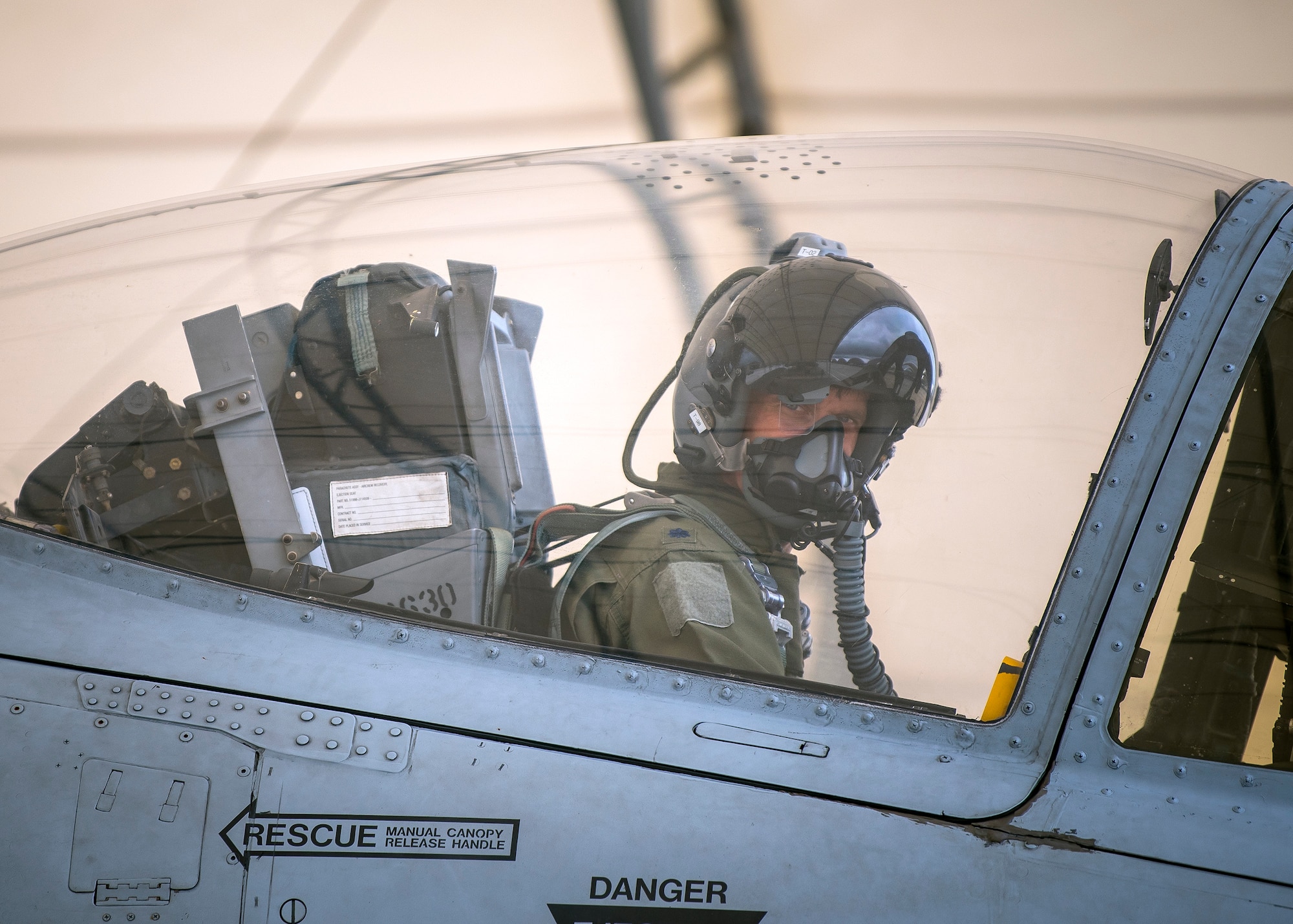 Lt. Col. Jeremy Johnston, 75th Fighter Squadron assistant director of operations, prepares to taxi an A-10C Thunderbolt II during a sortie surge exercise, July 24, 2019, at Moody Air Force Base, Ga. The exercise was conducted to determine Airmen's abilities to perform effectively while generating combat or training sorties at an accelerated rate. Throughout the four-day surge, pilots and maintainers completed 131 sorties spanning approximately 152 flying hours. (U.S. Air Force photo by Airman 1st Class Eugene Oliver)