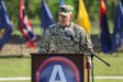 Lt. Gen. Terry Ferrell (Left), commanding general of U.S. Army Central, pins on Sgt. Maj. Curt Cornelison’s Distinguished Service Medal before Cornelison’s relinquishment of responsibility ceremony at USARCENT’s headquarters, Shaw Air Force Base, S.C., Jul. 29, 2019. Cornelison was recently selected to serve as the U.S. Army Forces Command senior enlisted advisor, a 4-star command located at Fort Bragg, N.C., and largest U.S. Army command with more than 750,000 Active Army, U.S. Army Reserve and U.S. Army National Guard Soldiers.