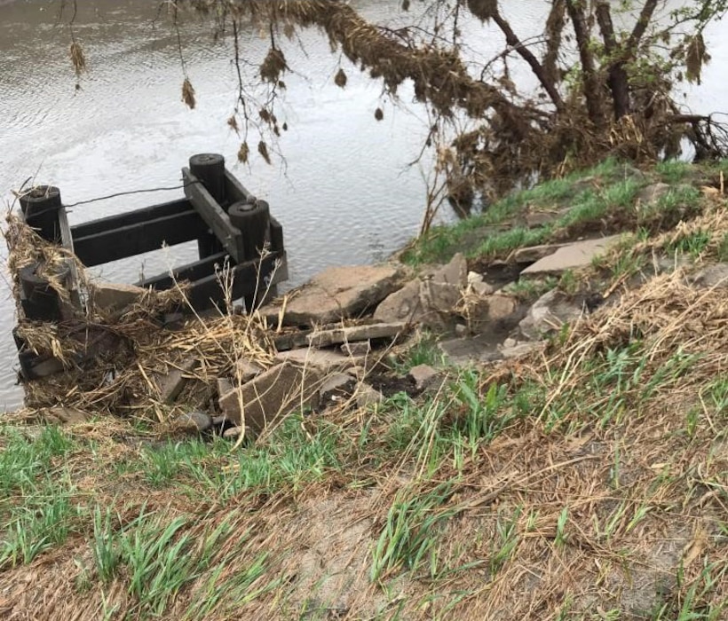 Drainage structure damage documented during the initial damage assessment conducted Apr. 22, 2019.