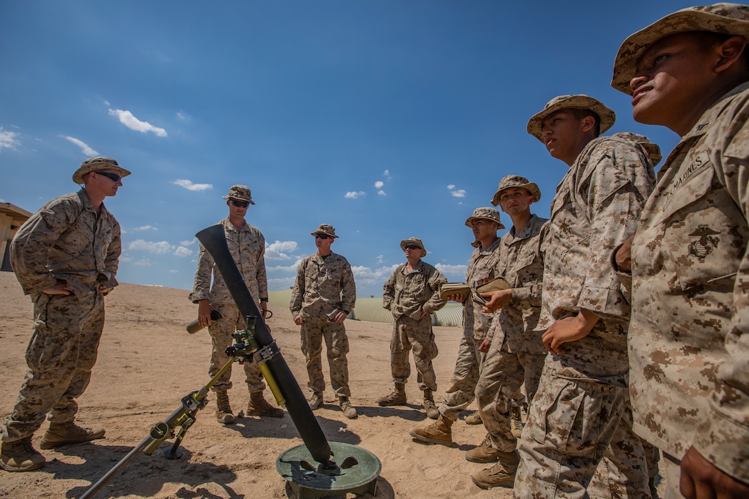 1/25 Reserve Marines conduct mortar drills