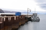The Rising Star operates out of Thule Air Base, Greenland to assist cargo vessels supplying the air base July 18, 2019. The tugboat is operated during the less than three months per year the port is ice free. For the remainder of the year, the vessel is pulled up on the beach.  (U.S. Air Force photo by Staff Sgt. Alexandra M. Longfellow)
