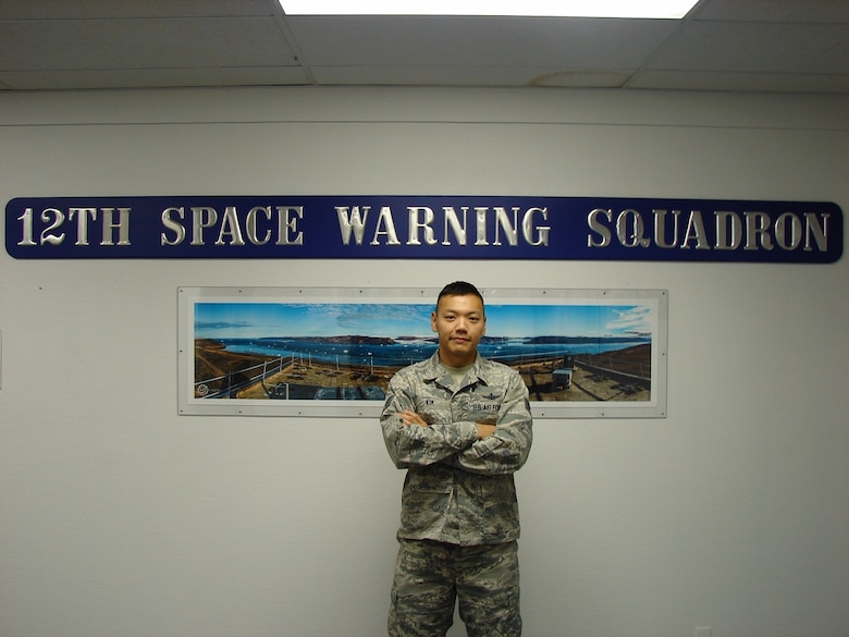 Staff Sgt. Yakov Kim, 12th Space Warning Squadron crew chief, poses for a photo at Thule Air Base, Greenland, July 25, 2019. Kim was born in Uzbekistan just before the collapse of the Soviet Union and has used his experiences to share resilience at his current duty station. (U.S. Air Force courtesy photo)