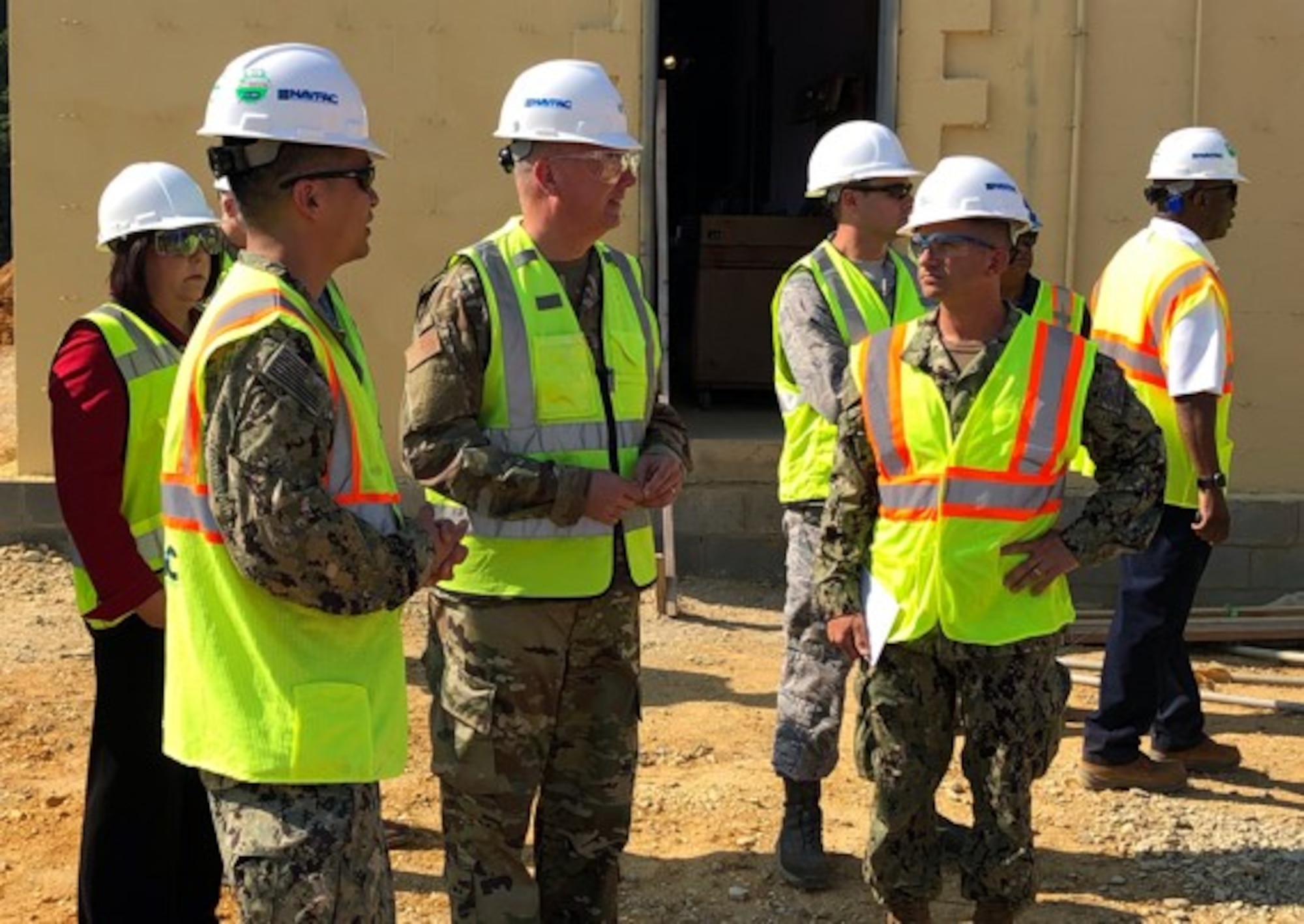 As work gets underway to build the new Joint Air Defense Operations Center satellite site here on Joint Base Andrews, Air Force District of Washington Commander Maj. Gen. Ricky N. Rupp and his staffers went out July 29 to inspect the location and meet with civil engineers and mission support personnel. The site will complement the main location at Joint Base Anacostia-Bolling in carrying out highly secure command and control operations to safeguard the skies above the nation's capital.