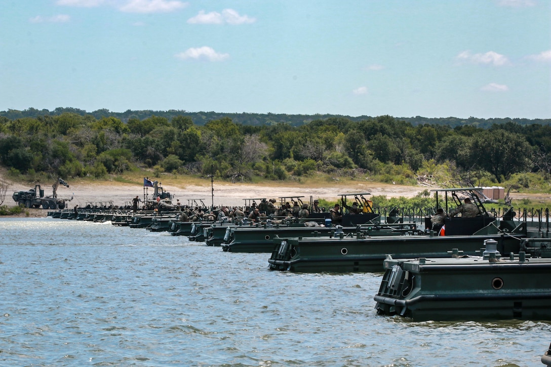 Army Reserve Soldiers and Marine Corps Reserve participate in River Assault 19
