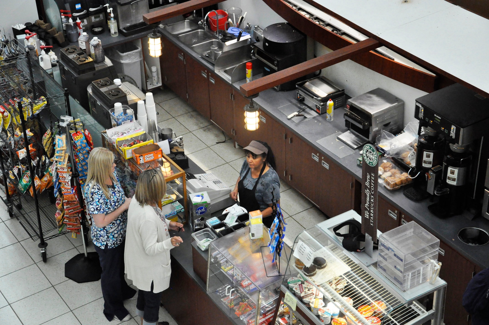 Located inside the 711th Human Performance Wing, Bldg. 840, on Area B of Wright-Patterson Air Force Base is Johnny Mac Inc., a breakfast and lunch café that also serves Starbucks coffee. The café is open 7 a.m.-2 p.m. (U.S. Air Force photo/Karina Brady)