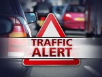 Graphic depicting traffic alert.