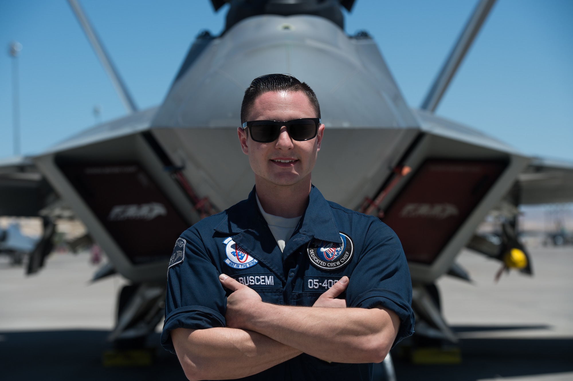 U.S. Air Force Staff Sgt. Lenny Buscemi is a dedicated crew chief with the 94th Aircraft Maintenance Unit.