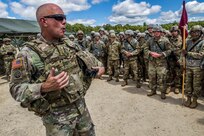 Lt. Gen. Charles D. Luckey speaks with Army Reserve Soldiers