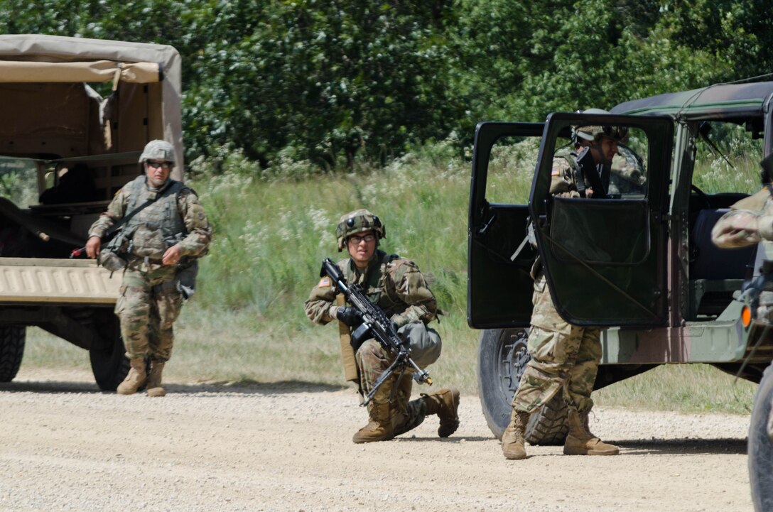 Quartermaster Soldiers evaluate and Evacuate a Casualty