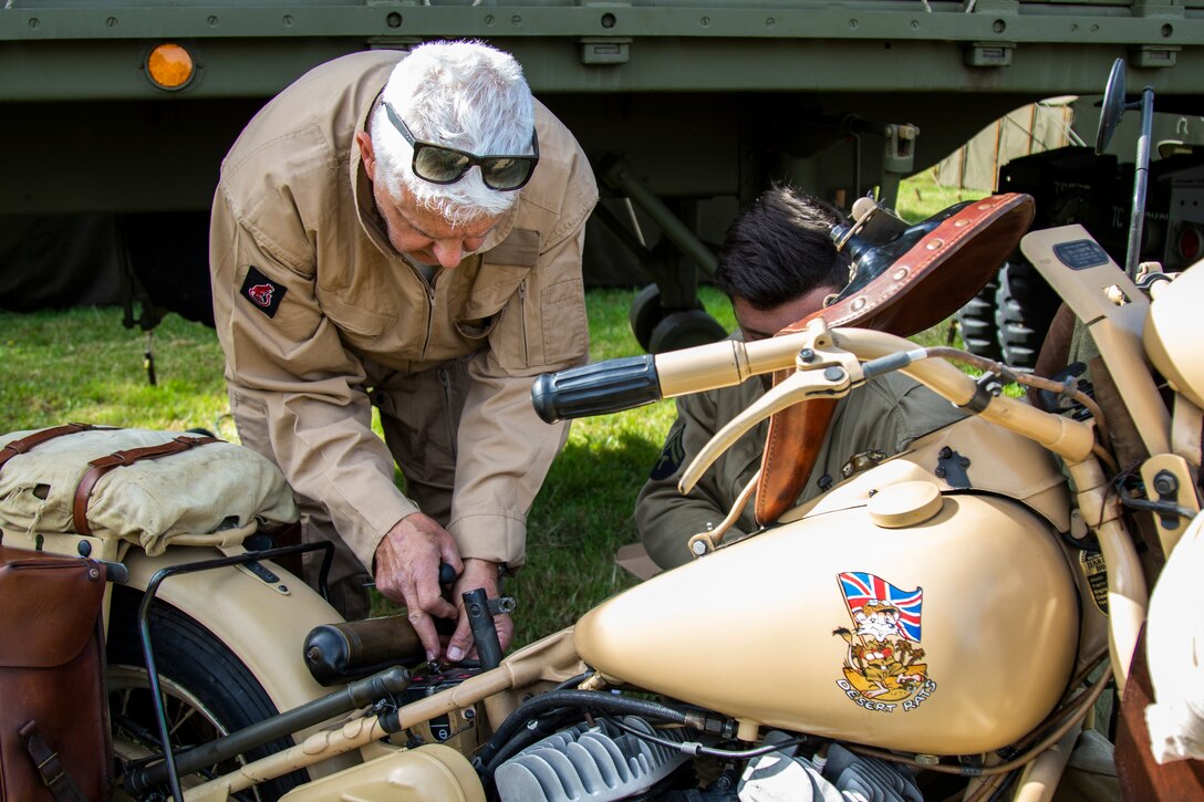 WWII veterans and reenactors in Sainte-Mère-Église, France