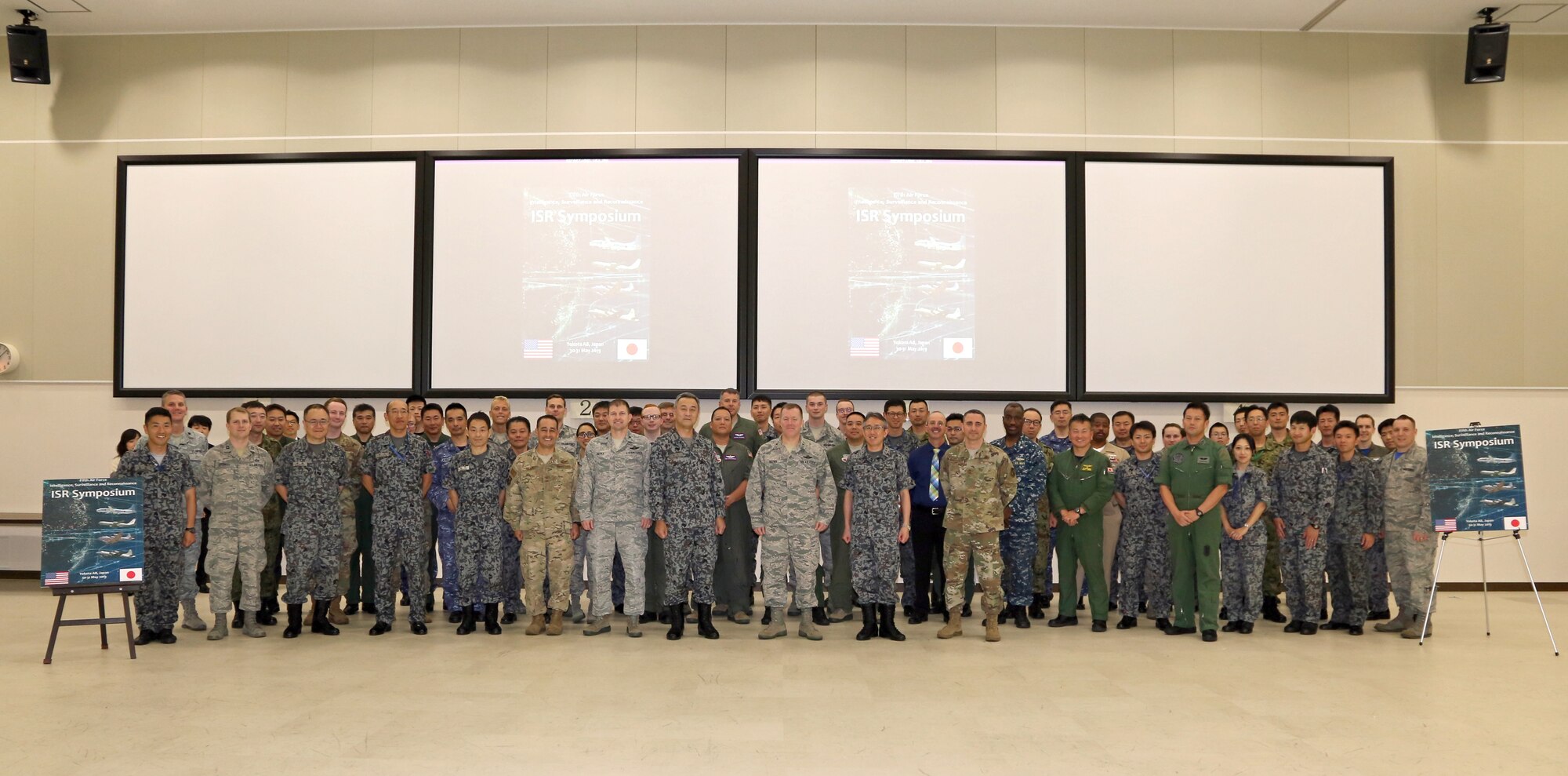 Intelligence, Surveillance and Reconnaissance personnel from 22 organizations across the Indo-Pacific theater including U.S. Air Force, U.S. Navy, and Japan’s Air, Maritime, and Ground Self-Defense Forces attended the inaugural Fifth Air Force joint, bilateral ISR symposium, Yokota Air Base, May 30-31, 2019. In an effort to meet the symposium objectives, the participants outlined key information sharing processes and conducted a table-top exercise to determine areas for increased cooperation, ultimately identifying solutions to pursue in future, joint ISR collaboration.