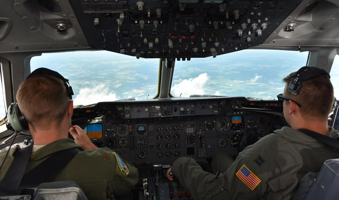 Astral night aircraft refuels over the Adriatic