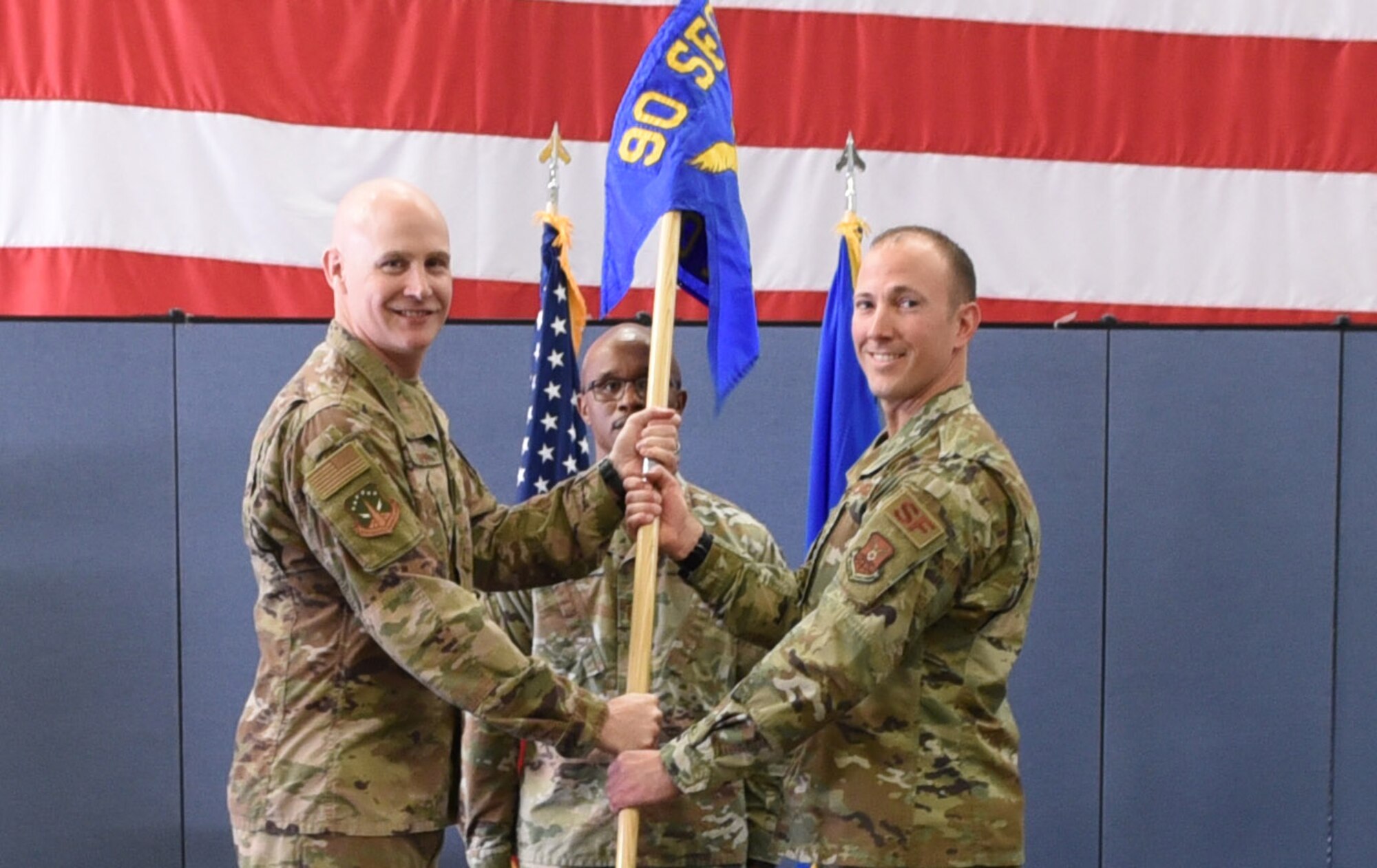 Captain Robert Chance took command of the 890th Missile Security Forces Squadron during a change of command ceremony June 3, 2019 on F. E. Warren Air Force Base, Wyo.