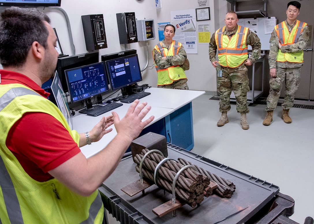 Tour at the Chicago Sanitary and Ship Canal dispersal barriers in Romeoville, Illinois.