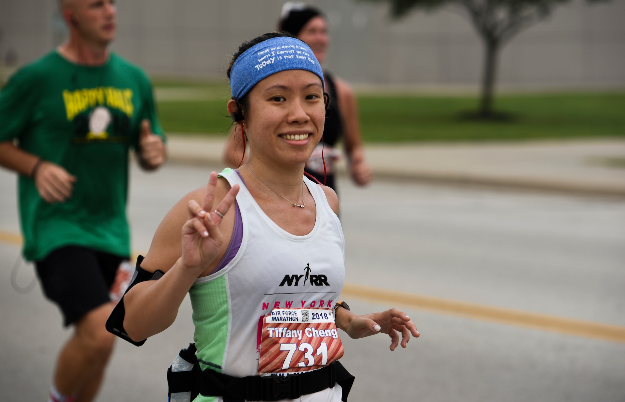 Runners for the Air Force Marathon can save money before the prices increase on June 17.  All registered runners receive a technical shirt and goodie bag.  Everyone who finishes a race also gets a medal celebrating this year’s featured aircraft, the KC-46 Pegasus. (U.S. Air Force Photo/Senior Airman Holly Ardern)