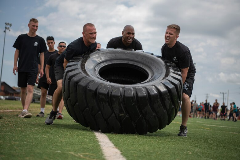 Det. 1 Marines test strength at Team Dyess Sports Day