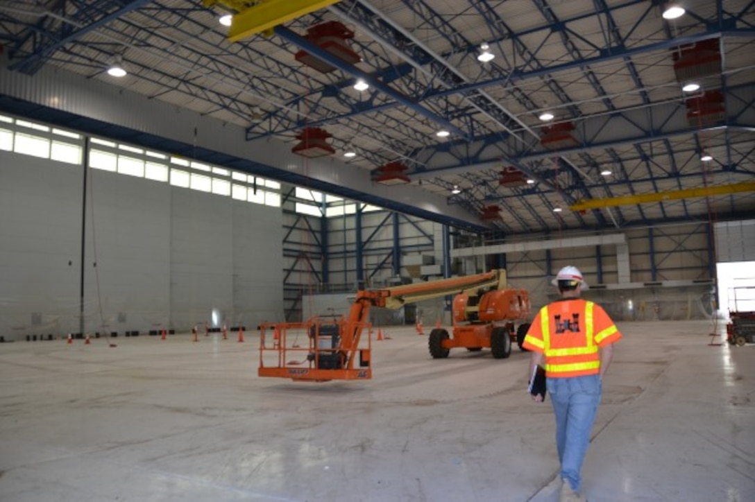 Middle East District fire protection engineers prepare to test test foam extinguishing systems at air craft hangar sites throughout the world, including most recently Honduras, Alaska, India, Korea, Germany and the Bahamas, from Maine to Hawaii.