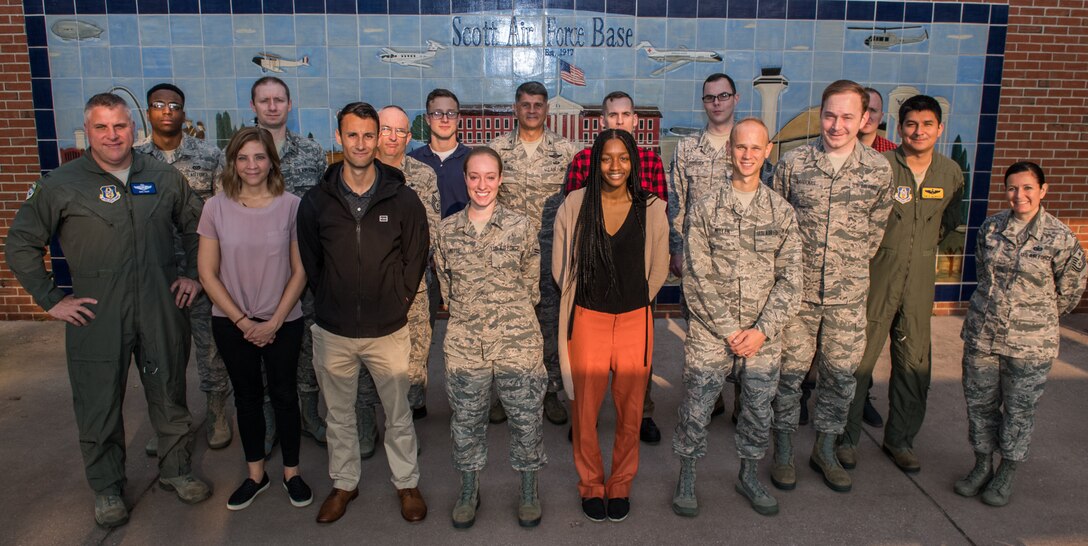 The 932nd Airlift Wing leadership welcomed incoming Air Force Reserve Command Airmen to the Wing during a newcomers briefing at Scott Air Force Base, Illinois, June 1, 2019. All new Citizen Airmen go through newcomers orientation to learn about the wing and the different opportunities and assistance the unit and Air Force Reserve provides. (U.S. Air Force photo by Master Sgt. Christopher Parr)