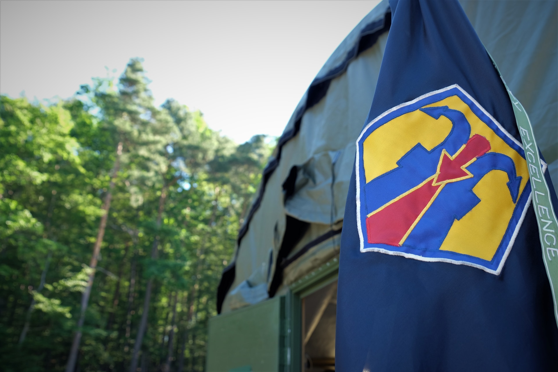 KAISERSLAUTERN, Germany – Soldiers of the 7th MSC rolled out its tent and generators to build a command post in an exercise designed to test their ability to perform mission essential tasks under tactical conditions at Daenner Kaserne May 30 to June 4, 2019. (US Army photo by Sgt. Daniel J. Friedberg, 7th MSC Public Affairs Office)