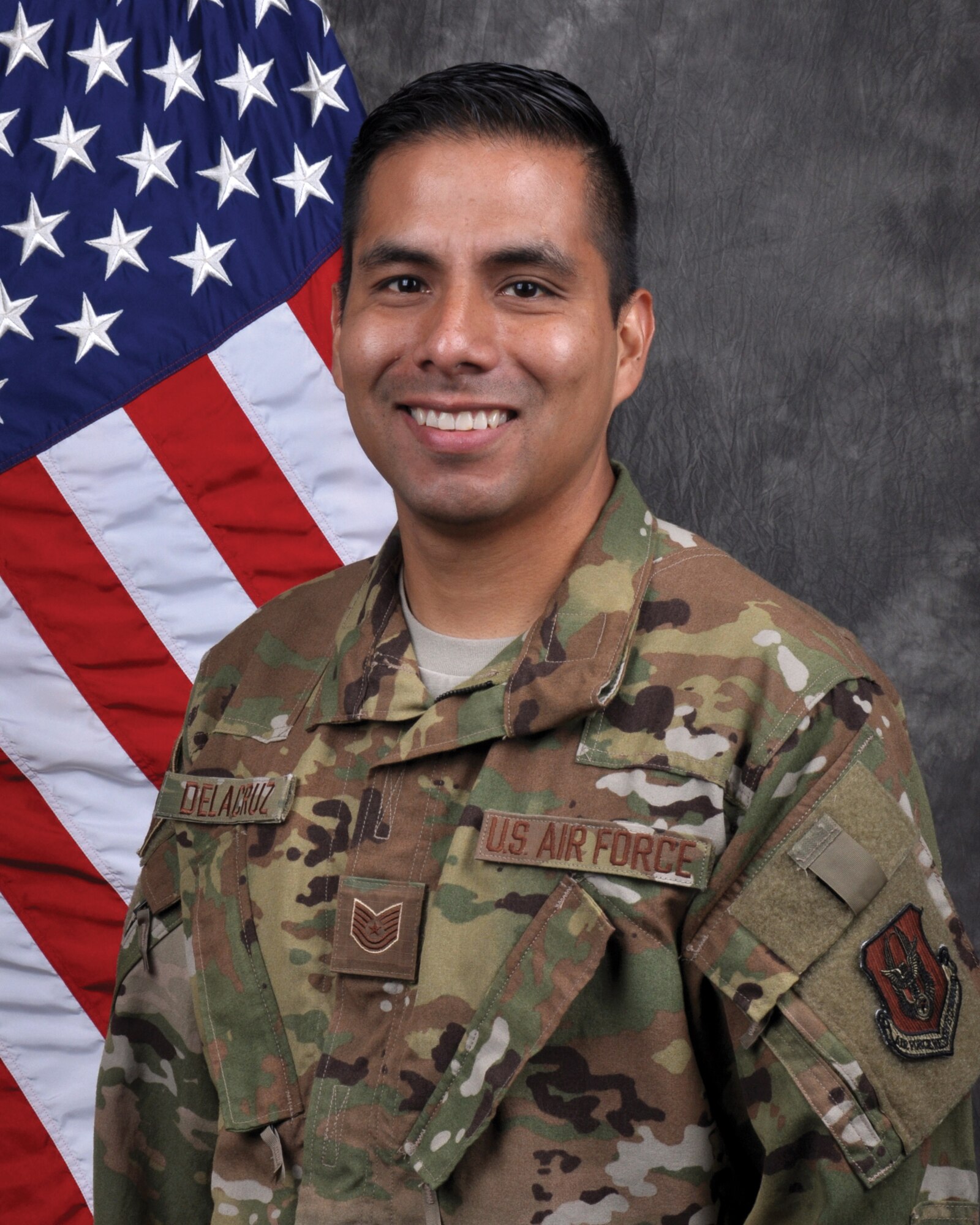 Tech. Sgt. Christian Delacruz, 445th Aeromedical Evacuation Squadron, aeromedical evacuation technician, is the 445th Airlift Wing NCO of the quarter, first quarter CY 19.