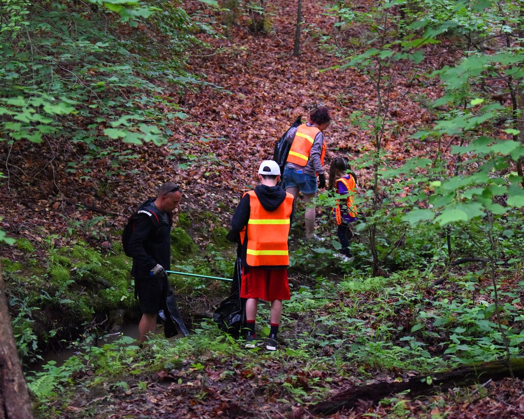 Volunteers clean up the bay