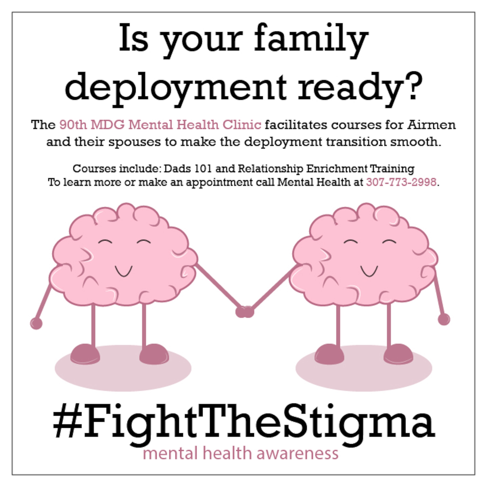 The Fight the Stigma graphic created on June 5, 2019 at F.E. Warren Air Force Base, Wyo., strived to raise awareness for mental health programs established for Airmen and their dependents. If an Airman or their dependent are going through life transitions and would like assistance, seek help and fight the stigma. (U.S. Air Force Illustration created by Senior Airman Abbigayle Williams)(Created using Adobe Illustrator)