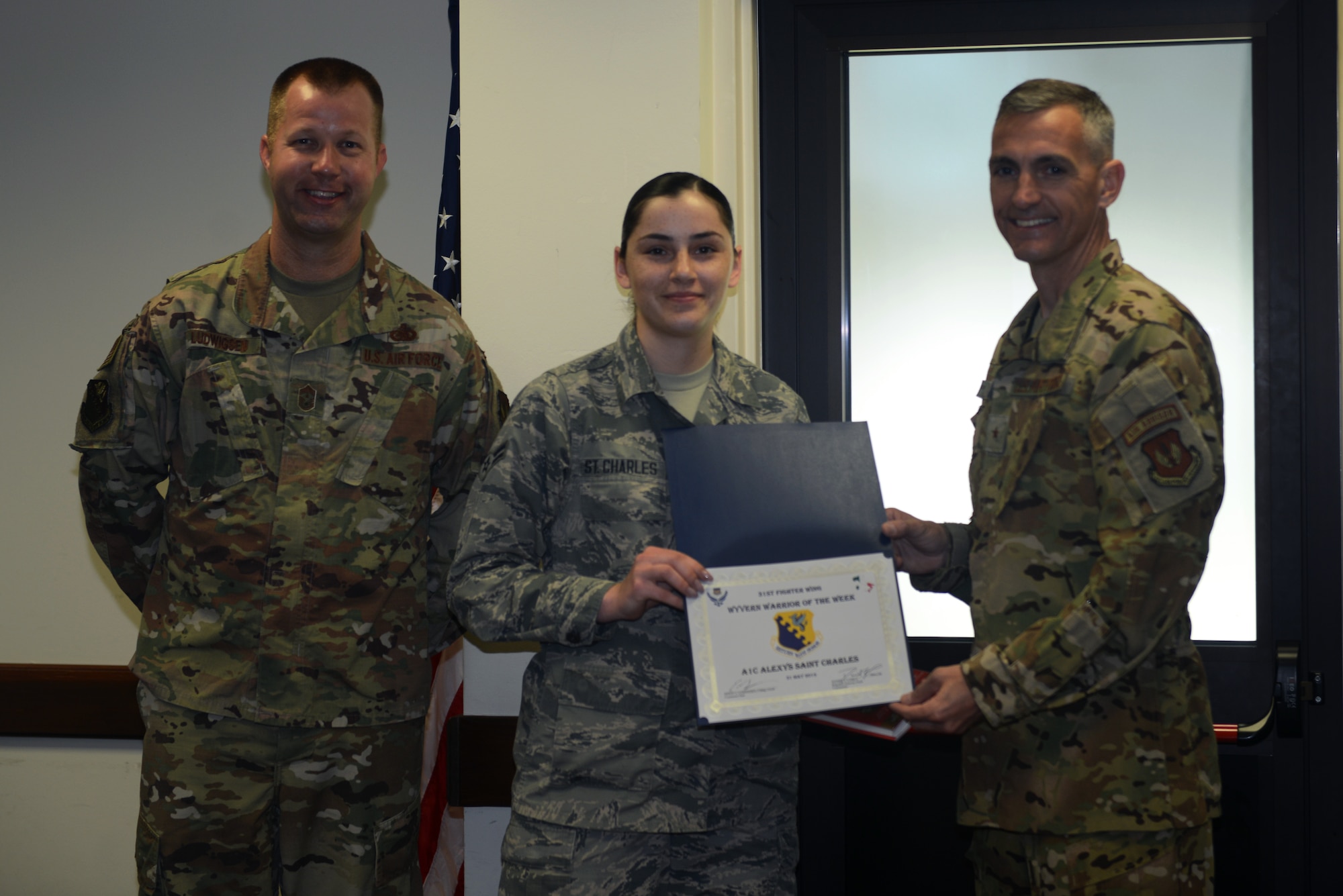 This week’s Wyvern Warrior is A1C Alexys St. Charles, a 31st Medical Operations Squadron mental health technician at Aviano AB, Italy. Originally from Joshua Tree, California, St. Charles has been in the Air Force for 15 months. She has consistently gone above and beyond the call of duty as an Airman and a Wingman. In December, after receiving a message from a friend stating they wanted to harm themselves, she quickly sprang into action notifying the first sergeant, rushing to the member’s house, and getting them the help they needed.
Additionally, her favorite movie is “She’s the Man” starring Amanda Bynes and her favorite musician is Drake. A hardship that she has faced was losing partial vision in her right eye which has reinforced her personal motto “Everything happens for a reason.” St. Charles’s inspiration is her supervisor Tech. Sgt. Augustine Defreitas, because “No matter what time of day, or what she is doing she always makes time for the people that she is in charge of,” said St. Charles. Finally, if you know St. Charles you know that she is extremely stubborn and she never backs down from a fight or a challenge. St. Charles you are doing a remarkable job! Keep up the great work!
