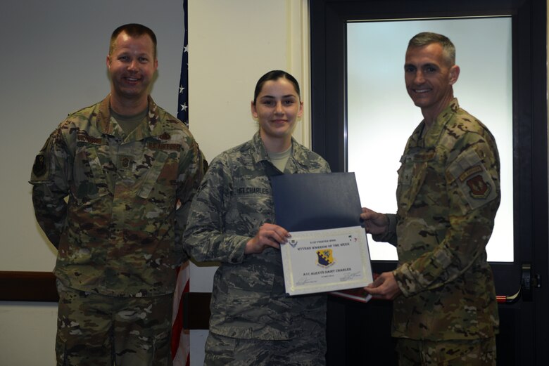 This week’s Wyvern Warrior is A1C Alexys St. Charles, a 31st Medical Operations Squadron mental health technician at Aviano AB, Italy. Originally from Joshua Tree, California, St. Charles has been in the Air Force for 15 months. She has consistently gone above and beyond the call of duty as an Airman and a Wingman. In December, after receiving a message from a friend stating they wanted to harm themselves, she quickly sprang into action notifying the first sergeant, rushing to the member’s house, and getting them the help they needed.
Additionally, her favorite movie is “She’s the Man” starring Amanda Bynes and her favorite musician is Drake. A hardship that she has faced was losing partial vision in her right eye which has reinforced her personal motto “Everything happens for a reason.” St. Charles’s inspiration is her supervisor Tech. Sgt. Augustine Defreitas, because “No matter what time of day, or what she is doing she always makes time for the people that she is in charge of,” said St. Charles. Finally, if you know St. Charles you know that she is extremely stubborn and she never backs down from a fight or a challenge. St. Charles you are doing a remarkable job! Keep up the great work!