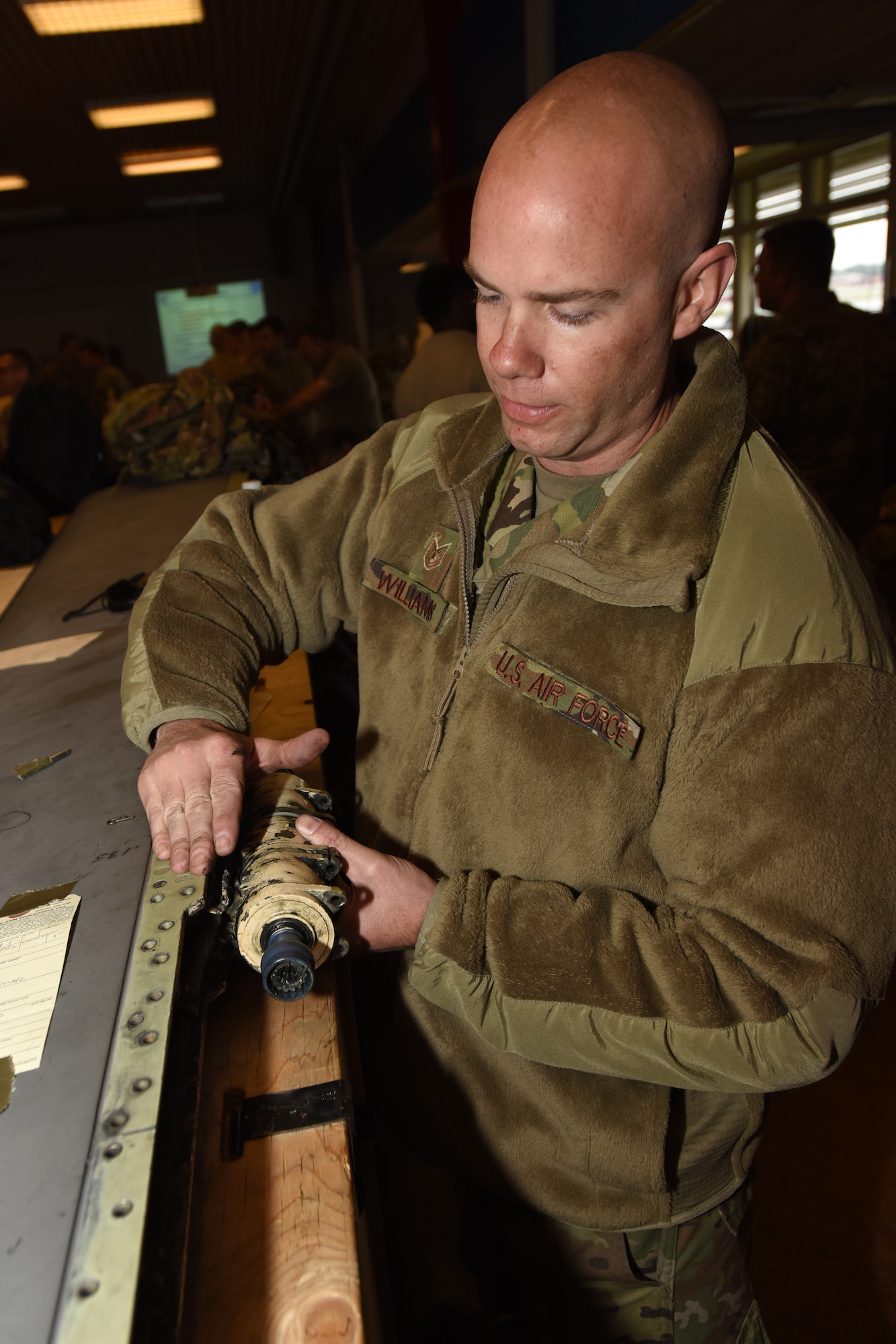 U.S. Air Force Tech. Sgt. James Williams, assigned to the South Carolina Air National Guard’s 169th Fighter Wing