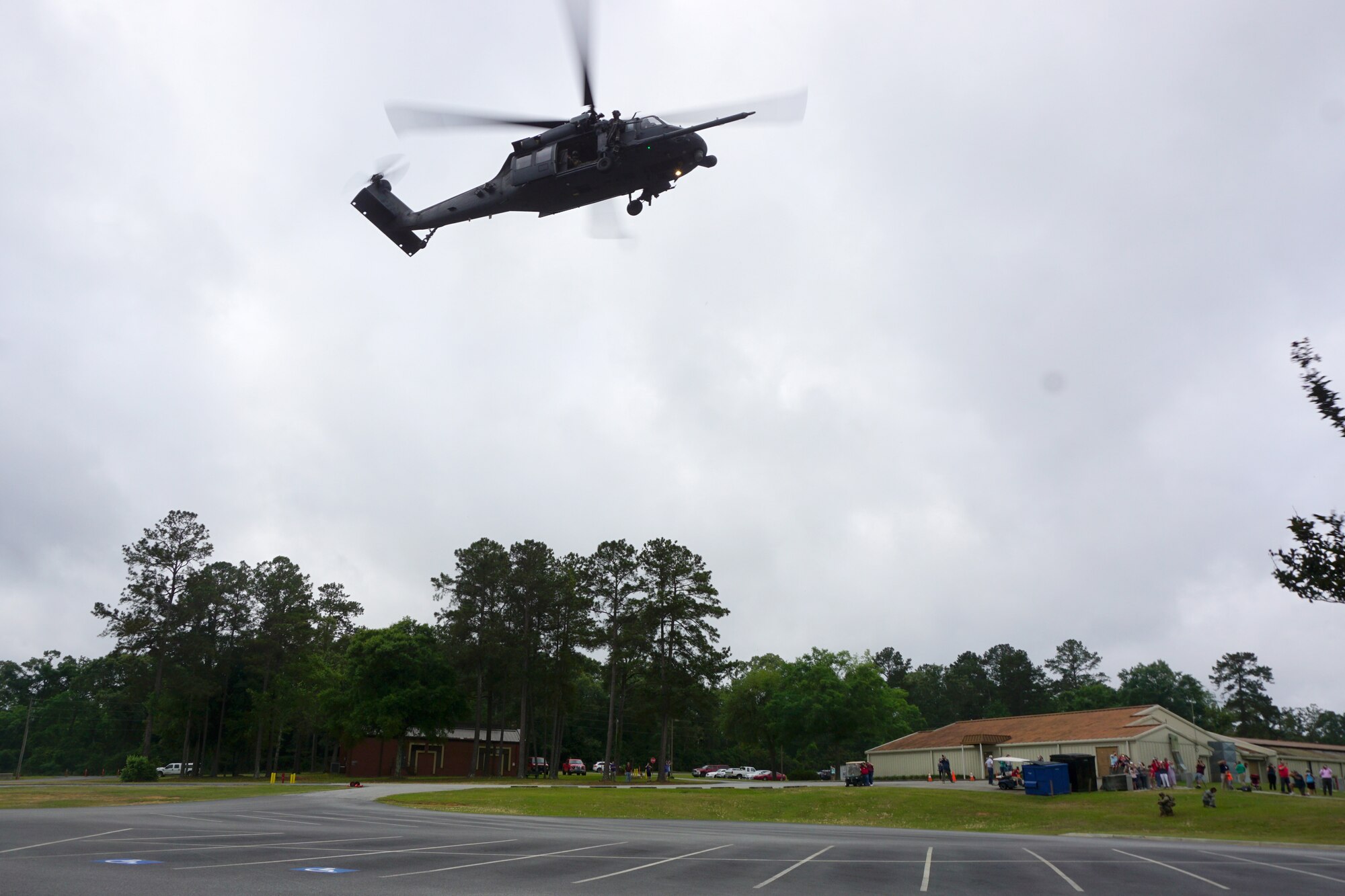 Pave Hawk lands at Museum of Aviation