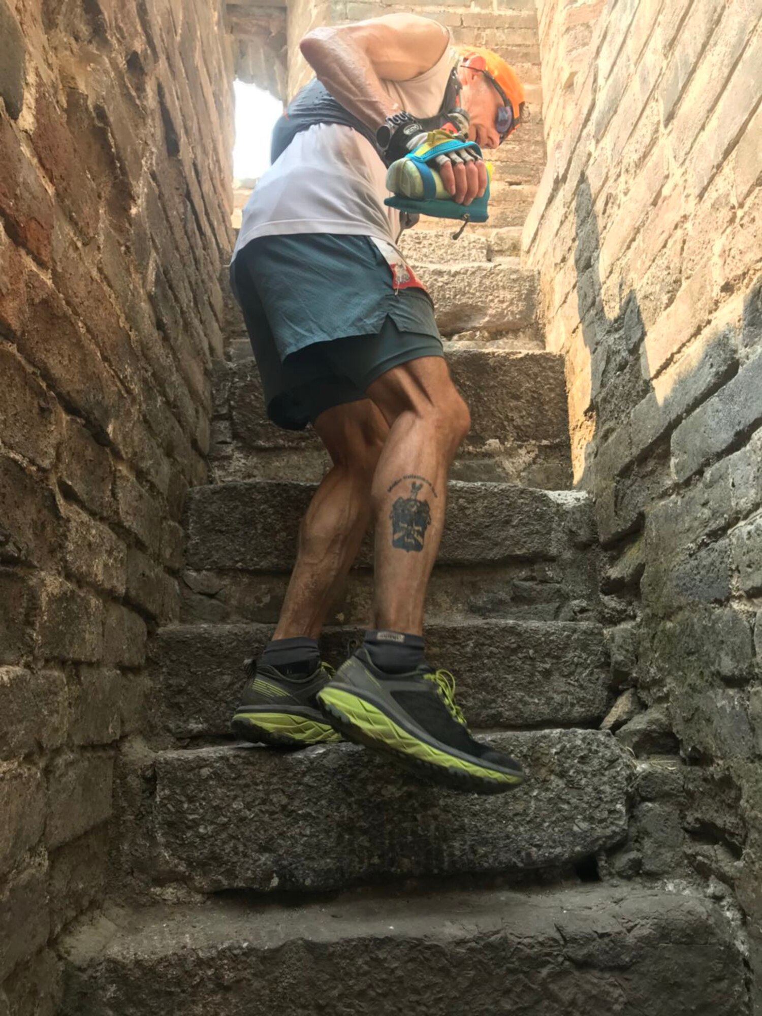 Bruce Robie, 225th Support Squadron National Airspace Defense program manager, runs the Conquer the Wall Marathon in Beijing, China, May 11, 2019.  Robie placed 10th overall, first in his age group of 50-59 and was the oldest competitor.  He completed the marathon in 9.5 hours. (Courtesy photo)