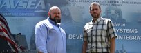 IMAGE: DAHLGREN, Va. (May 30, 2019) – Myron ‘Lyn’ Thomas and Dr. Christopher Lloyd, left to right – recipients of the 2018 Assistant Secretary of the Navy Research, Development and Acquisition Dr. Delores M. Etter Top Scientists and Engineers of the Year Award – are pictured outside Naval Surface Warfare Center Dahlgren Division headquarters. The Etter Award is presented annually in June to scientists and engineers who have clearly demonstrated a superior accomplishment that is technically outstanding and highly beneficial operationally to the Department of the Navy, Department of Defense, and national defense. (U.S. Navy photo/Released)