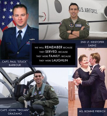 On May 27, 2019, Laughlin Air Force Base, Texas, will observe its own as well for Memorial Day. While Laughlin mourns their lost Airmen, they will also recognize the many others across the U.S. Air Force and the Department of Defense who have given their lives for their love of county. (U.S. Air Force graphic by Senior Airman Anne McCready)