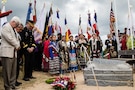 Charles Shay memorial ceremony at Omaha Beach, France