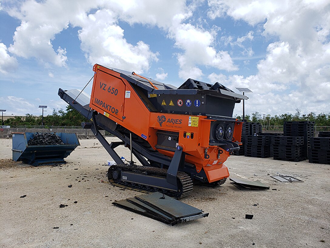 A new VZ 650 Impaktor shredder will allow disposal personnel in Guam to handle more equipment disposition jobs locally. The shredder was recently transported to the site by a Navy customer, saving DLA and estimated $11,000.