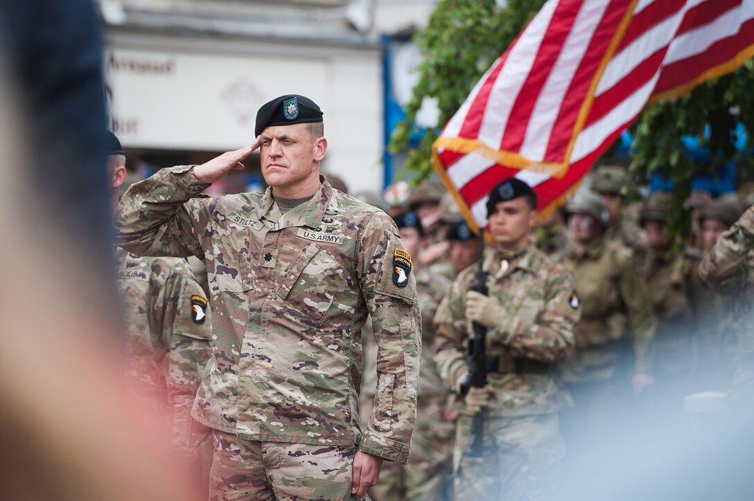 101st Airborne Division ceremony in Carentan, France