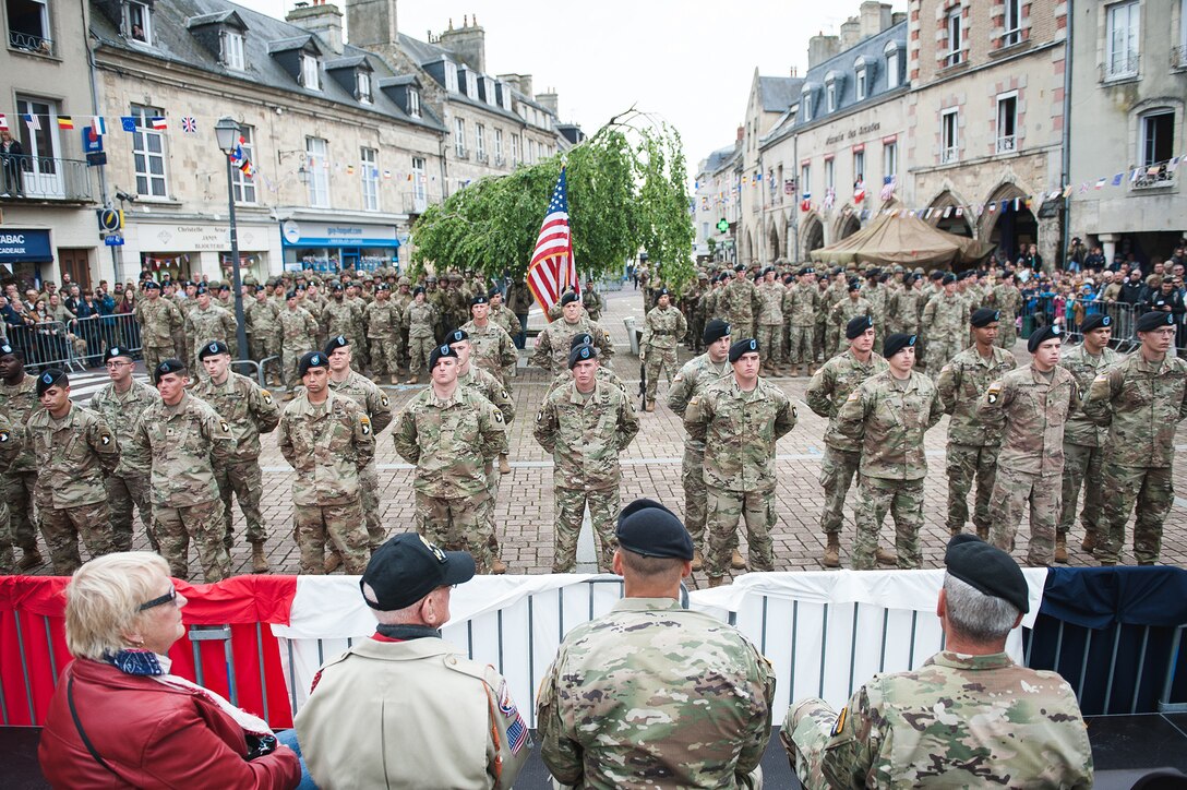 101st Airborne Division ceremony in Carentan, France