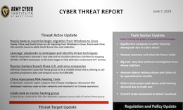 Cyber Threat Report June 07, 2019