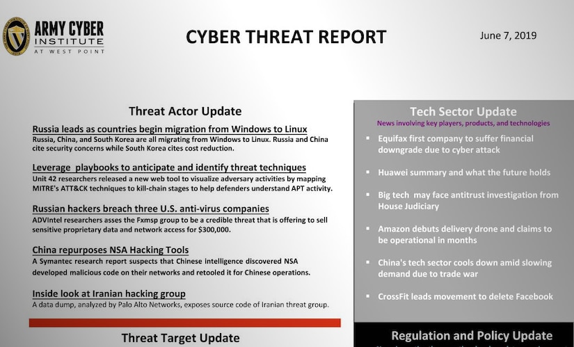 Cyber Threat Report June 07, 2019