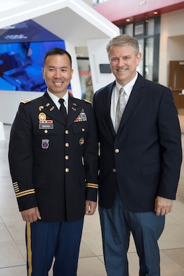 Dr. Pittman Congratulates LTC Nguyen