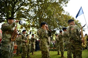 Capt. Rex Combs memorial ceremony in Chef du Pont, France