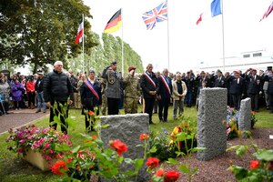 Capt. Rex Combs memorial ceremony in Chef du Pont, France