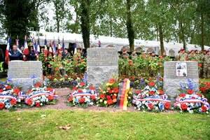 Capt. Rex Combs memorial ceremony in Chef du Pont, France